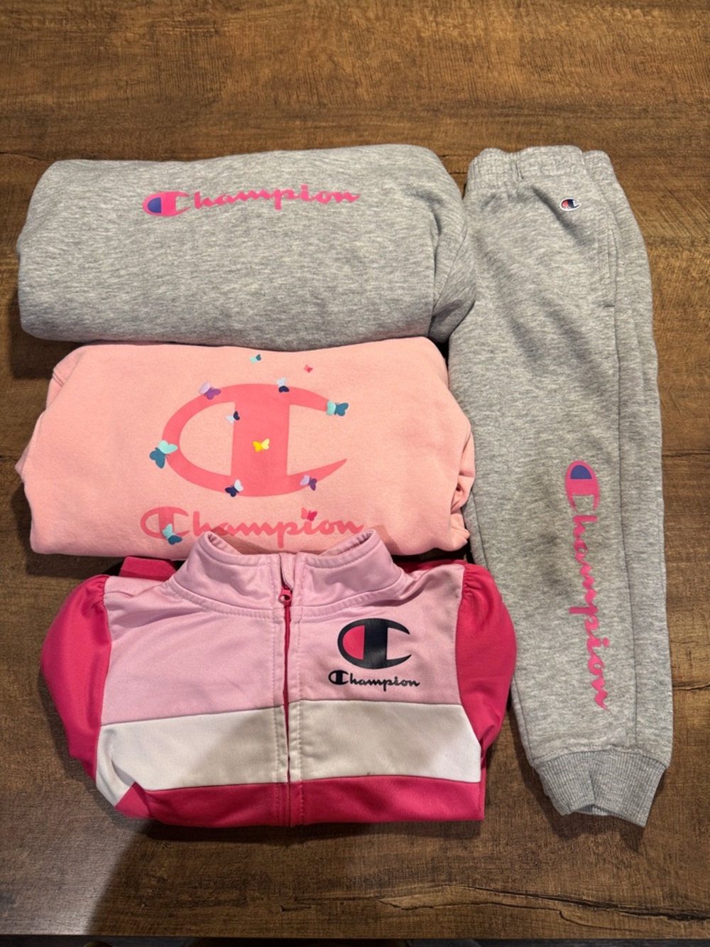 Champion Girls Bundle Size 6/6X | Hoodie Jogger Set + Sweatshirts & Jacket